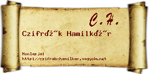 Czifrák Hamilkár névjegykártya
